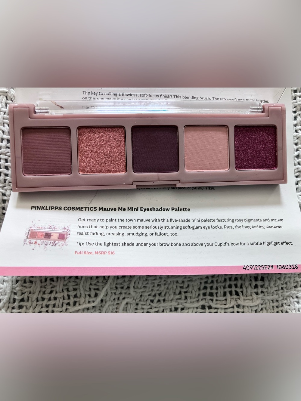 PINKLIPPS COSMETICS Mauve Me Mini Eyeshadow Palette